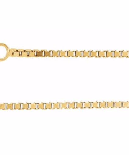 Box cut store gold chain