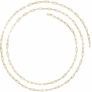 1.95 mm Elongated Flat Link Chain |14k yellow gold