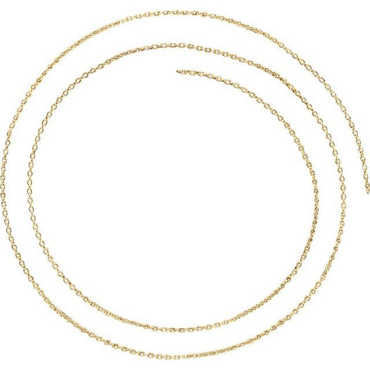 1.5 mm Cable Chain | 14k yellow gold