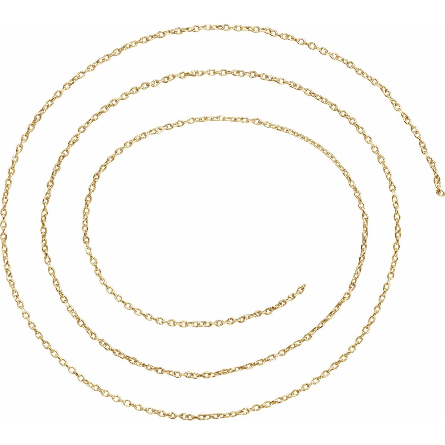 1mm Diamond-Cut Cable Chain | 14k yellow gold