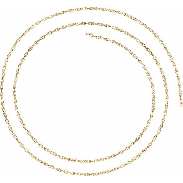 1.5 mm Rope Chain | 14k yellow gold